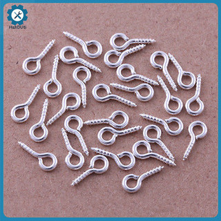 (HshDUti) Set 100 đinh vít đầu khuyên tròn mạ bạc đa dụng chất lượng cao
