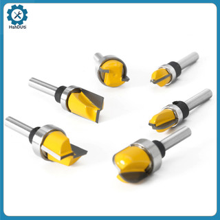 (HshDUti) Set 1 / 6 Mũi Phay Router 6mm Cắt Gỗ