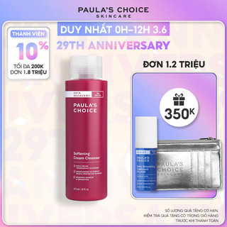 Sữa rửa mặt giúp phục hồi da và làm dịu dành cho da khô Paula's Choice Skin Recovery Softening Cream Cleanser 1051