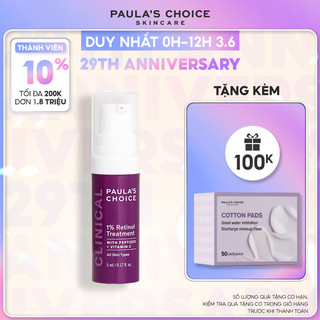 Tinh chất chống nám và nếp nhăn Paula’s Choice Clinical 1% Retinol Treatment 5ml 8017
