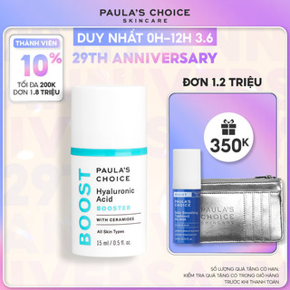 Tinh chất cấp nước làm căng bóng da Paula's Choice Hyaluronic Acid Booster 15ml 7860
