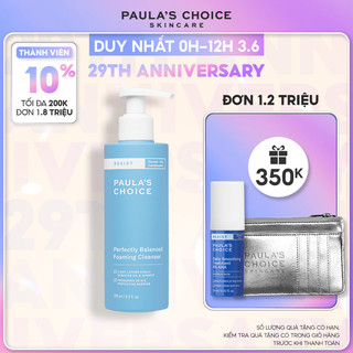Sữa rửa mặt cân bằng da hoàn hảo Paula's Choice Resist Perfectly Balanced Foaming Cleanser 190ml mã: 7830