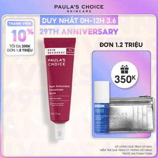 Tinh chất phục hồi da tổn thương Paula’s Choice Skin Recovery Super Antioxidant Concentrate Serum Retinol 30ml 3250