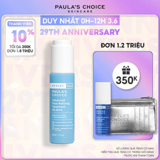 Lotion tái tạo và phục hồi da mụn Paula’s Choice Resist Advanced Pore - Refining Treatment 4% BHA - 30ml 7791