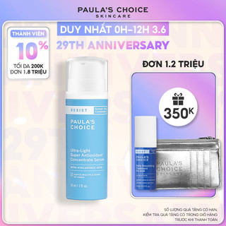 Tinh chất chống oxi hóa siêu nhẹ Paula's Choice Resist Ultra light Super Antioxidant Concentrate serum 30ml Mã: 7740