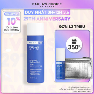 Nước hoa hồng cân bằng bổ sung độ ẩm tức thời Paula's Choice Resist Advanced Replenishing Toner 118ml 7670