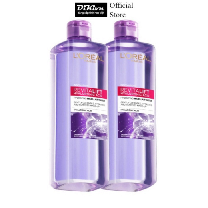 Nước Tẩy Trang Cấp Ẩm Căng Mịn Da L'Oreal Paris Pure Revitalift Hyaluronic Acid 400ml dành cho da dầu mụn, da khô JP 4.0 | BigBuy360 - bigbuy360.vn