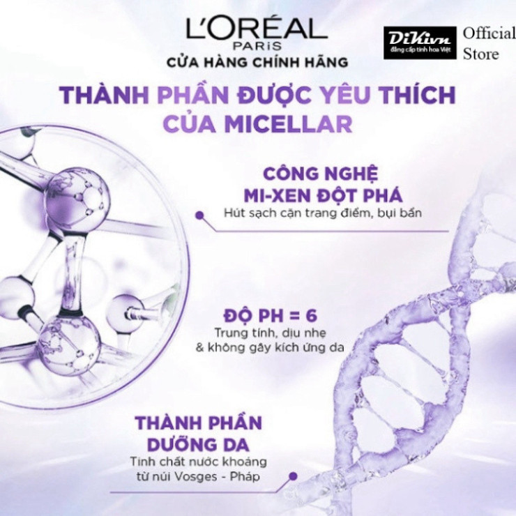 Nước Tẩy Trang Cấp Ẩm Căng Mịn Da L'Oreal Paris Pure Revitalift Hyaluronic Acid 400ml dành cho da dầu mụn, da khô JP 4.0 | BigBuy360 - bigbuy360.vn