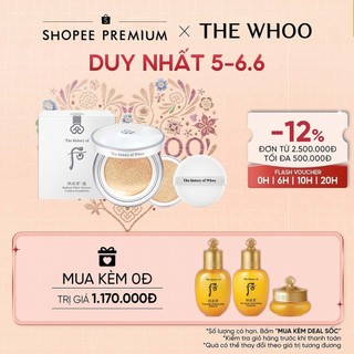 Phấn nước dưỡng trắng Whoo Seol Radiant White Moisture Cushion Foundation (2 lõi x 13g)