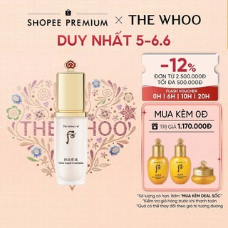 Kem nền nhung lì bền màu 24h The history of Whoo Gongjinhyang Mi Velvet Liquid Foundation 40ml