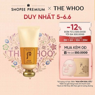 Sữa rửa mặt dưỡng ẩm The history of Whoo Gongjinhyang Facial Foam Cleanser 180ml