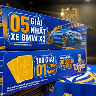 [HỎA TỐC Q.BÌNH THẠNH] Thùng 24 Lon Bia Tiger Nâu 330ml/Lon - Trúng thưởng BMW X3