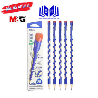 Bút chì gỗ 2b m&g awp30717, bút chì 2b m&g 30717 có tay cầm định vị không có tẩy