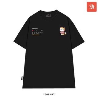 Áo Thun Unisex Undo Gossip Happy Màu Đen Cotton su thoáng mát, thấm hút mồ hôi HU