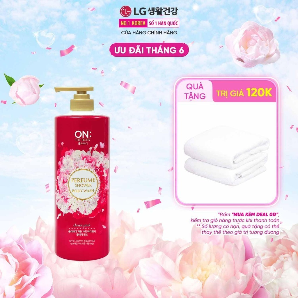 Sữa tắm dưỡng ẩm hương nước hoa On: The Body Perfume Classic Pink 1000g