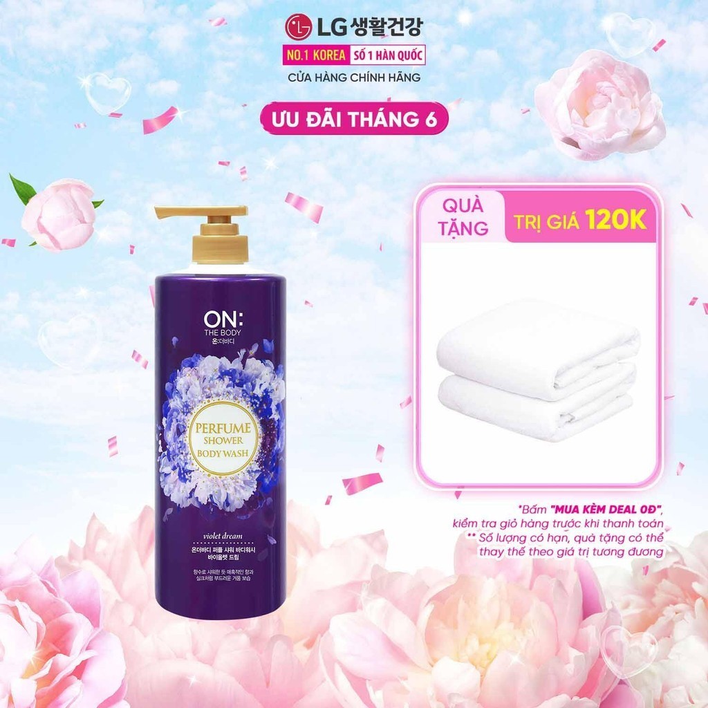 Sữa tắm dưỡng ẩm hương nước hoa On: The Body Perfume Violet Dream 1000g