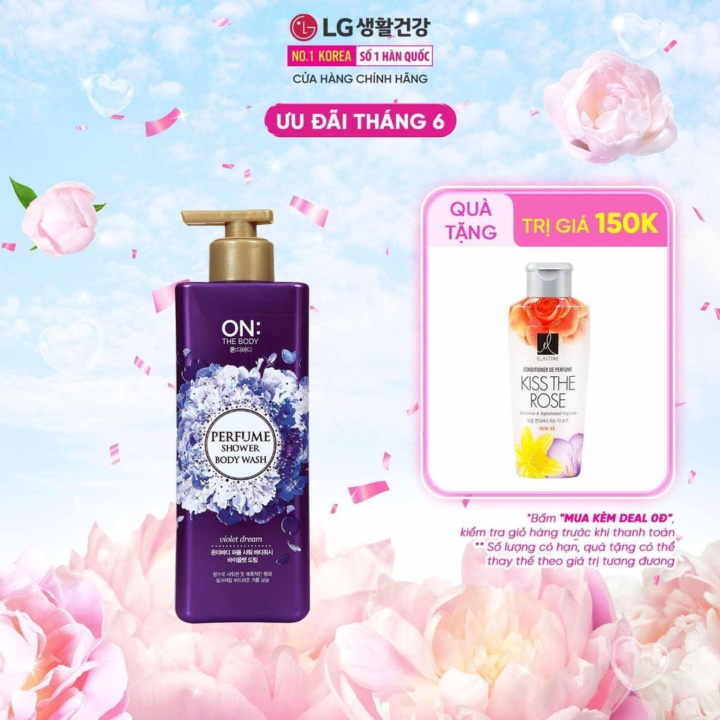 Sữa tắm dưỡng ẩm hương nước hoa On: The Body Perfume Violet Dream 500g