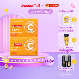 Combo 2 Hộp Viên Nhai Vitamin C Hỗ Trợ Tăng Sức Đề Kháng REDOXON Chew Vit C Hộp 24 Viên x2