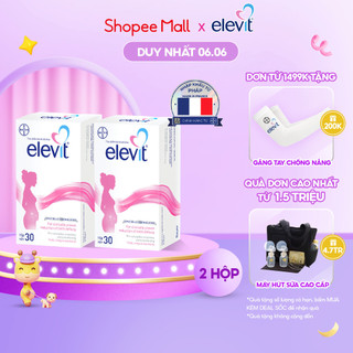 Bộ 2 Hộp Vitamin Bầu Tổng Hợp Elevit Cho Phụ Nữ Trước, Trong và Sau Thai Kỳ (30 Viên/ Hộp)