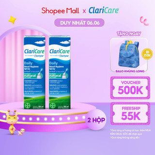 Bộ 2 Chai Dung Dịch Xịt Vệ Sinh Mũi Claricare ( 100ML / Chai )