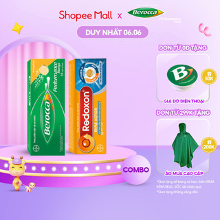 Combo Viên sủi Vitamin C, D, và Kẽm Redoxon Triple Action 10 viên & Viên sủi Vitamin Berocca Performance 10 viên