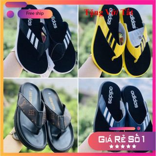 Dép kẹp 3 sọc ♥️TẶNG VỚ♥️ dép xỏ ngón 3 vạch nam nữ xuất dư, chất xin lót êm, đế nhẹ