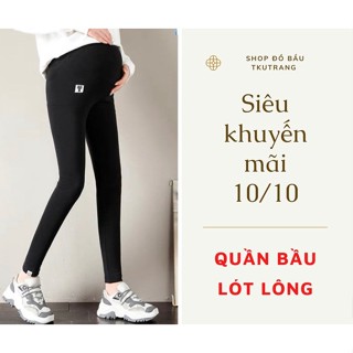Quần bầu LEGGING lót lông MỚI siêu ấm áp mùa đông