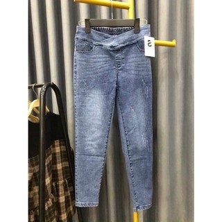 Hàng cao cấp - Quần bầu jean cạp chéo 16 (jean thật) có chun chỉnh bụng