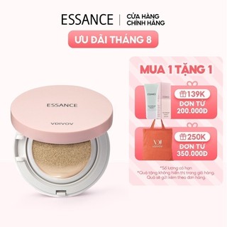 Combo Sữa rửa mặt Essance Britening Foam Cleanser và Phấn nước mịn lì mờ khuyết điểm Veil Fit Cushion SPF50+ PA+++