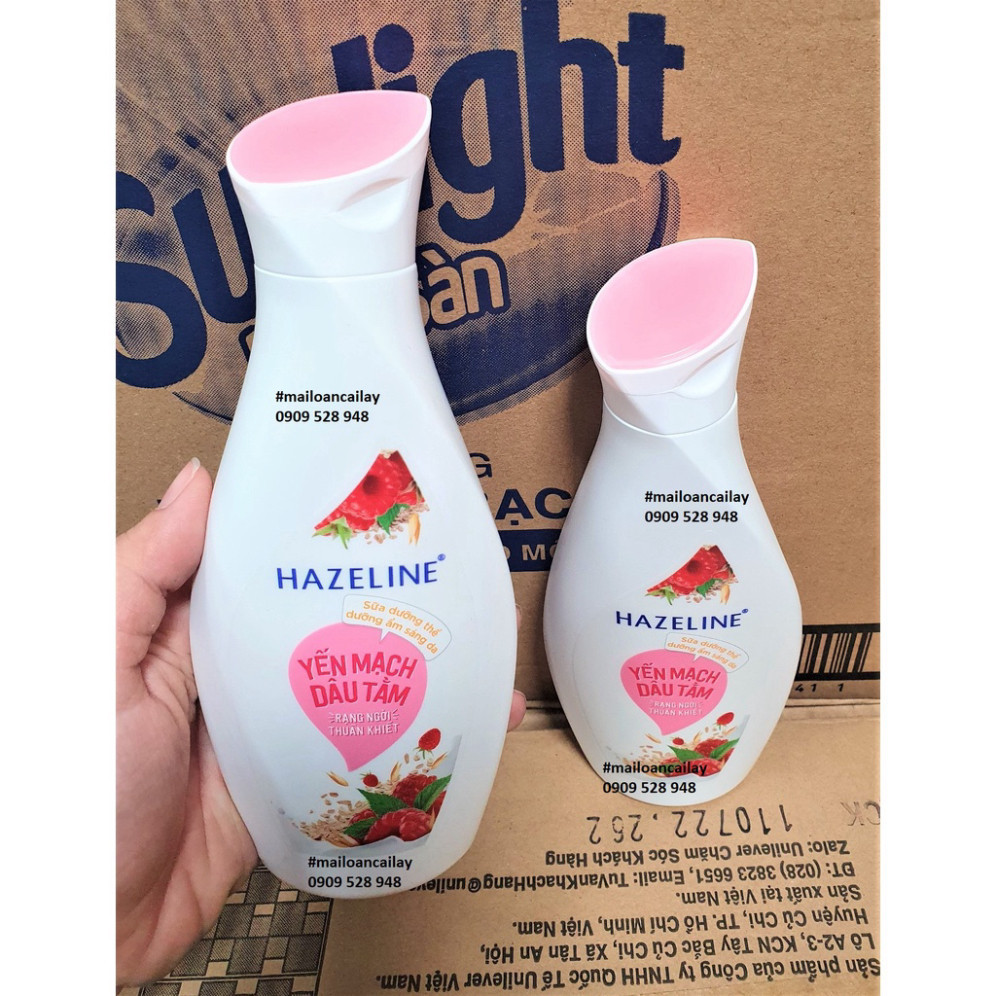 HAZELINE sữa dưỡng thể yến mạch dâu tằm 230ml