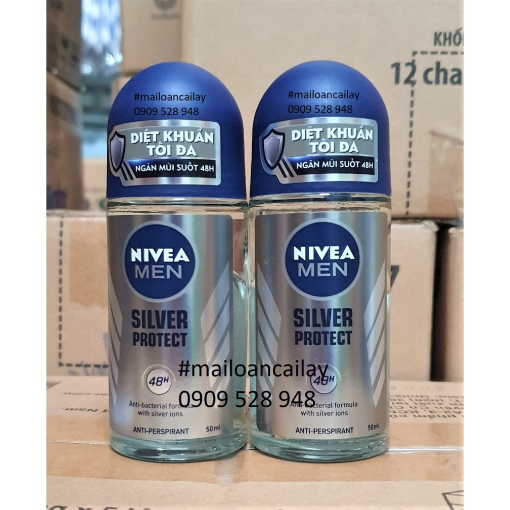Lăn Khử Mùi Nivea Nam Phân Tử Bạc 50ml