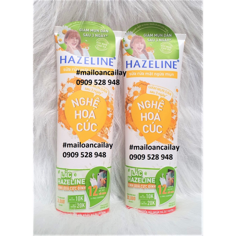 Hazeline sữa rửa mặt nghệ hoa cúc 100g