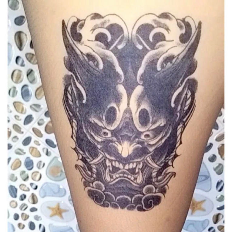 Hình Xăm Dán cửu long di quan, samurai, cá chép 11cm X 18cm Chống Thấm Nước 15 Ngày Hot Trend 2023