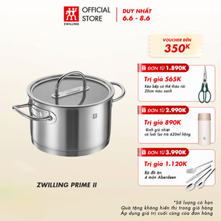 Nồi hầm xương ZWILLING Prime II bằng thép không gỉ, nắp kính 20cm