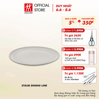 Đĩa sứ STAUB 20cm, màu white truffle