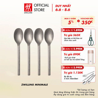  Bộ thìa cà phê ZWILLING Minimale bằng thép không gỉ 4 cái
