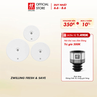 Nắp nhựa bảo quản chân không ZWILLING Fresh & Save bằng nhựa ABS, 3 cái