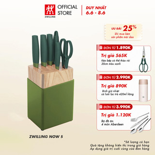 Bộ dao kéo hộp gỗ ZWILLING Now S bằng thép không gỉ cao cấp 7 món