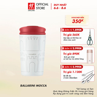 Bình giữ nhiệt To go coffee BALLARINI Mocca bằng thép không gỉ 380ml màu đỏ