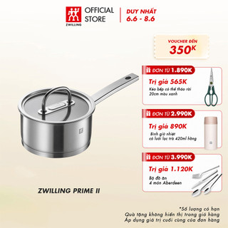Quánh ZWILLING Prime II bằng thép không gỉ, nắp kính 16cm /1.6 L