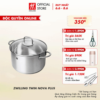 Nồi hầm xương ZWILLING TWIN Nova plus bằng thép không gỉ, nắp 24cm/6 L