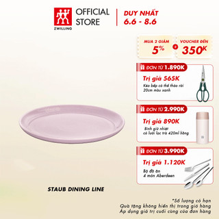 Đĩa sứ STAUB 22cm, màu cherry blossom