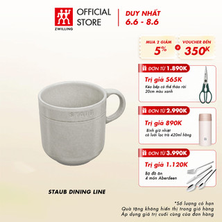 Ly STAUB bằng sứ 350 ml, màu white truffle