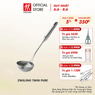  Muôi múc canh súp TWIN Pure steel bằng thép không gỉ 38cm