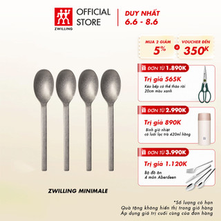  Bộ muỗng espresso ZWILLING Minimale bằng thép không gỉ 4 cái
