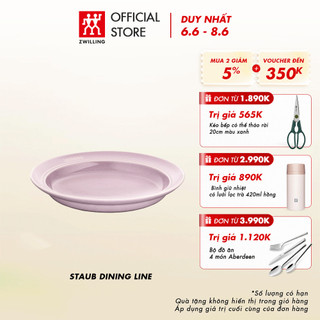 Đĩa sâu lòng STAUB bằng sứ 22cm, màu Cherry Blossom