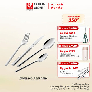 Bộ đồ ăn (dao, thìa, nĩa) ZWILLING Aberdeen bằng thép không gỉ 4 món
