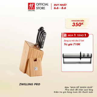 Bộ dao hộp tre ZWILLING Pro bằng thép không gỉ 5 món