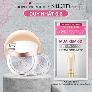 Chống nắng trang điểm dạng cushion Su:m37 Sun Away Cooling Sun CC SPF50+/PA+++ 15g (Tặng thêm lõi 15g)