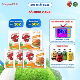 Combo 5 Phô mai Lát Con Bò Cười Burger 200GX32